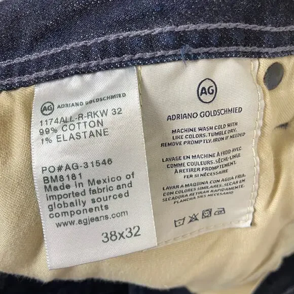 AG Adriano Goldschmied The Graduate Jeans Sz 38X32
